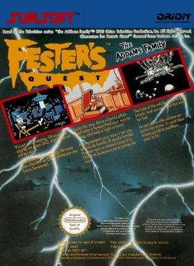 Fester's Quest (Europe) (Rev 1) box cover back